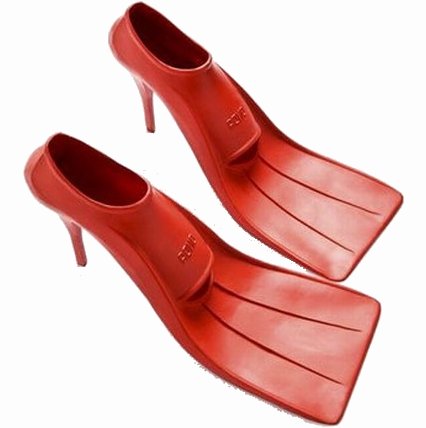 Stöckelflossen, Entenschuh, Schwimmflossen Higheels